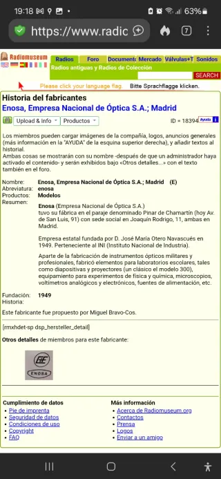 Prismáticos Minar 4x15 Enosa Antiguos