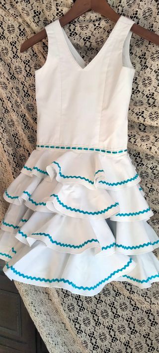 Traje Flamenca Niña Hecho a Mano