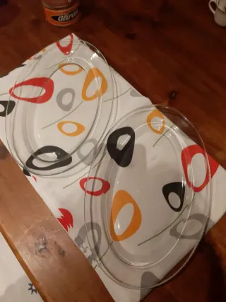 2 Fuentes Duralex Ovaladas Transparentes.