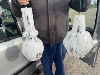 Lampadario Vistosi Vetro Murano Anni 70