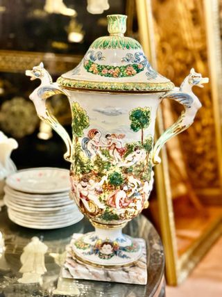 Jarrón Capodimonte Italia Excepcional