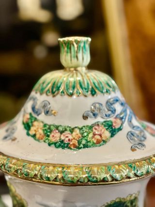 Jarrón Capodimonte Italia Excepcional