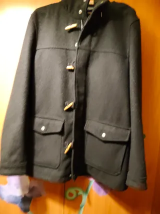 Parka de paño gris