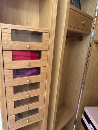 Armario madera bebé/complementos con cajones