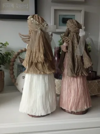 Decoración ángeles artesanales Navidad