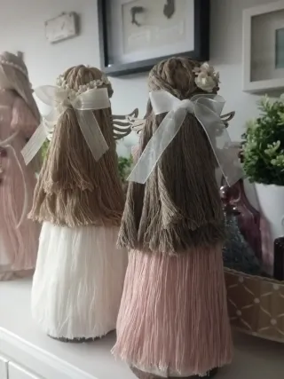 Decoración ángeles artesanales Navidad