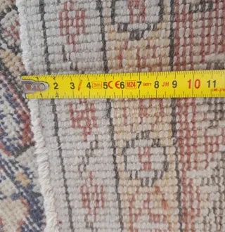 Antico Tappeto Metà '900 Lana Beige/Rosso