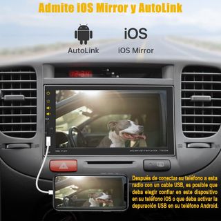 Radio Coche 2 DIN CarPlay Android Auto