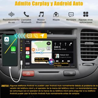 Radio Coche 2 DIN CarPlay Android Auto