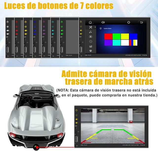 Radio Coche 2 DIN CarPlay Android Auto