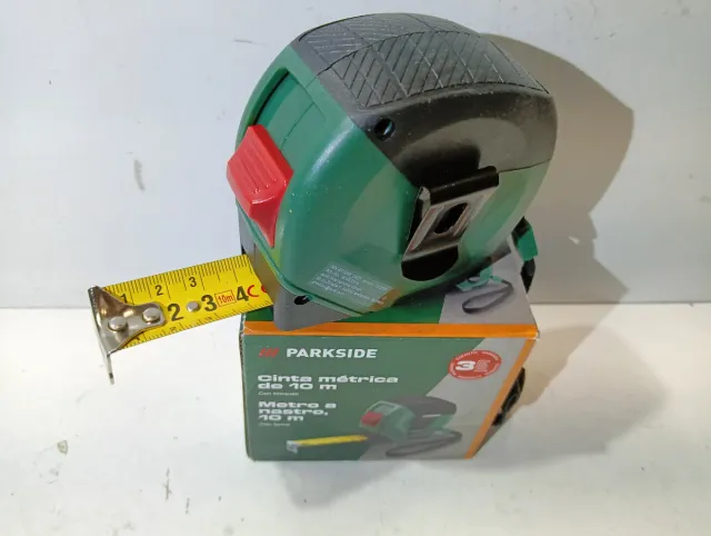 Cinta metrica 10 m Parkside, nuova con scatola