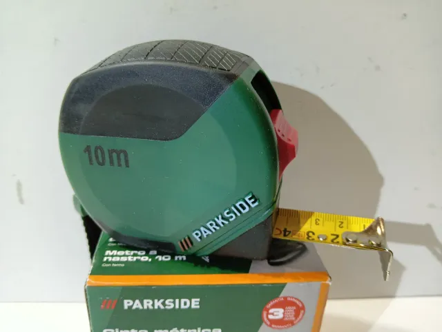 Cinta metrica 10 m Parkside, nuova con scatola