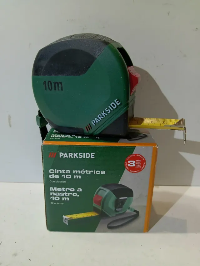 Cinta metrica 10 m Parkside, nuova con scatola
