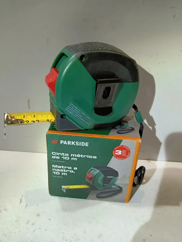 Cinta metrica 10 m Parkside, nuova con scatola