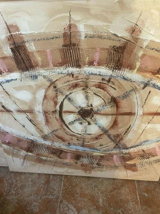 Cuadro Tríptico Abstracto Ojo