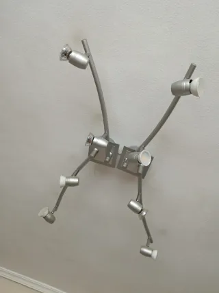 2 Lámparas de techo plateada