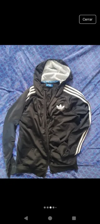 Chaqueta Adidas Negra con Logo Blanco