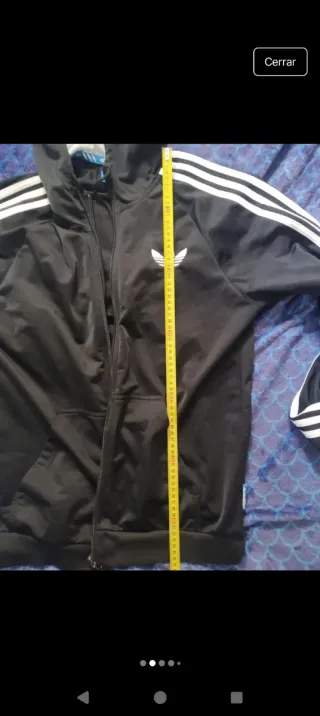 Chaqueta Adidas Negra con Logo Blanco