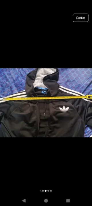Chaqueta Adidas Negra con Logo Blanco
