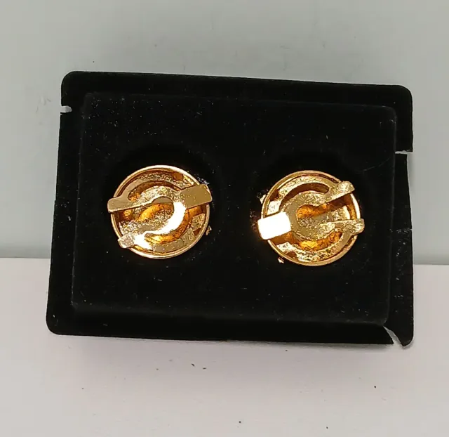 Gemelos Antiguos Corona Real Azul y Dorado