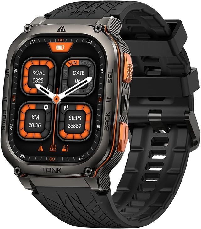 Reloj TANK Hombre 5ATM Negro/Naranja