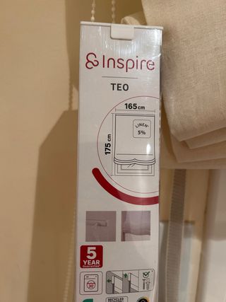 Cortina Inspire TEO 165x175cm Beige Lino