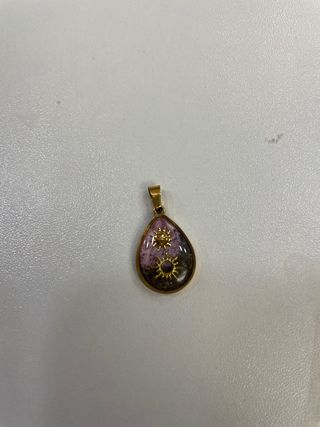 Pendientes y colgante oro verde