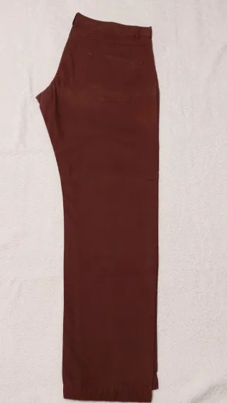 Pantalones de hombre burdeos