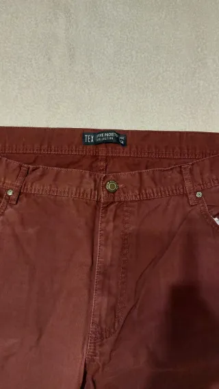 Pantalones de hombre burdeos