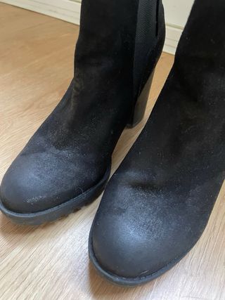 Botines negros tacón 38