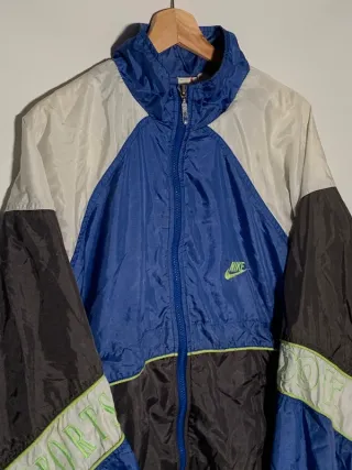 Chaqueta Nike vintage, cortavientos retro Y2K azul