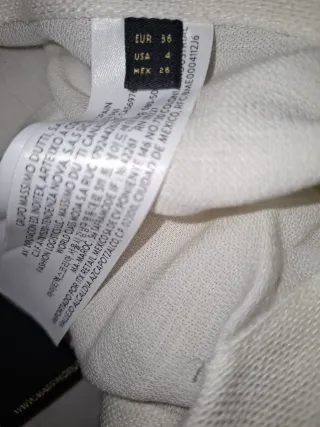 Pantalón Massimo Dutti Mujer Talla 36 Lino