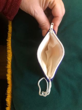 Portamonete/bustina perline bandiera USA