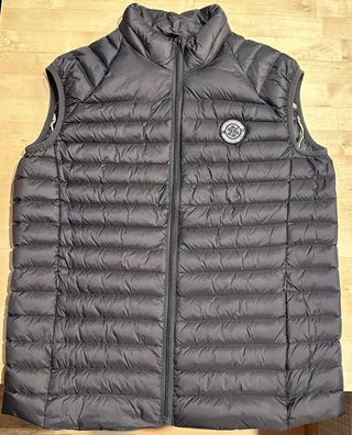 Chaleco acolchado gris antracita pluma pato