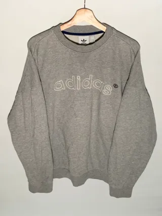 Sudadera Adidas vintage, jersey retro Y2K gris
