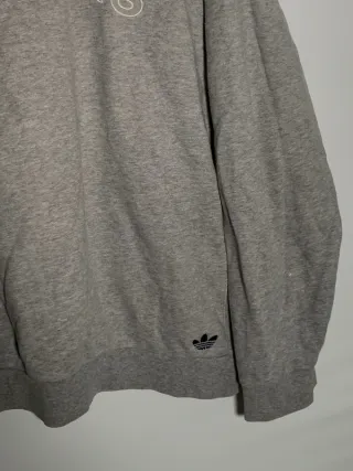 Sudadera Adidas vintage, jersey retro Y2K gris