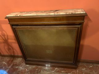 Mueble Radiador Madera y Mármol
