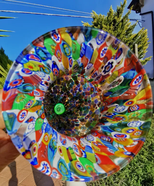 Vaso Vetro Murano Murrine La Murrina. Cm36