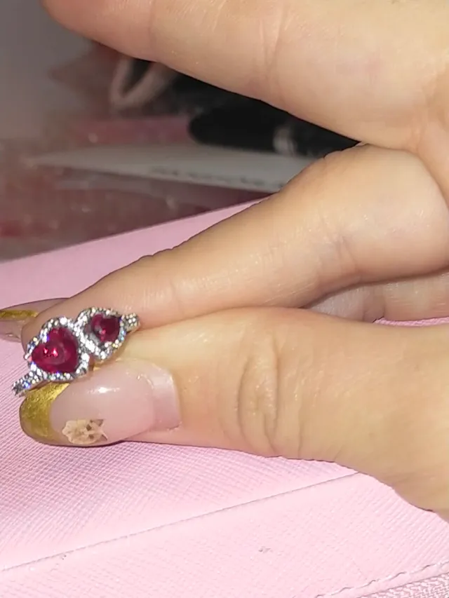 Anello Cuore Rosso e Argento Pandora