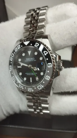 Reloj Seiko Mod GMT-Master II Bruce Wayne Negro