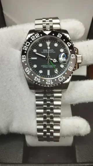 Reloj Seiko Mod GMT-Master II Bruce Wayne Negro