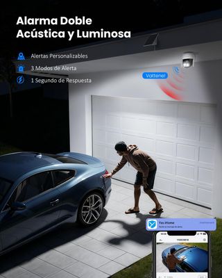 Cámara Vigilancia MROWLY Solar WiFi Exterior 2K