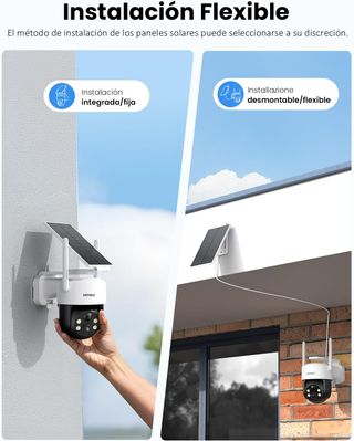 Cámara Vigilancia MROWLY Solar WiFi Exterior 2K