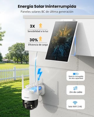Cámara Vigilancia MROWLY Solar WiFi Exterior 2K