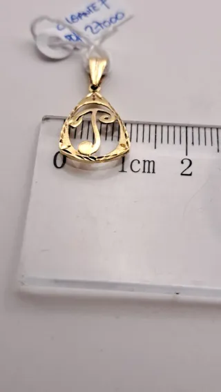Colgante oro 18k letra p