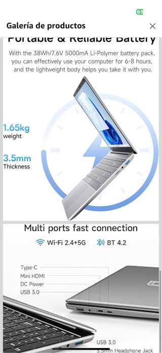 ordenador Portátil 15.6 FHD Intel Celeron 12GB RAM