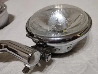 Faros cromados con soporte