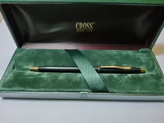 Penna Cross Nera e Oro con Scatola