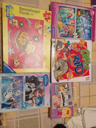 4 Puzzles + 1 Juego de Mesa Todo 10 euros