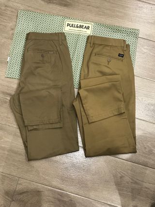 Lote de 2 pantalones chinos de Pull Bear